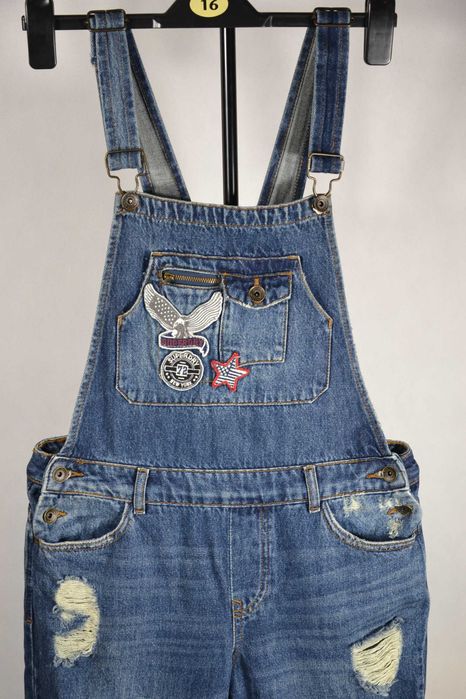 SUPERDRY Jeans Ogrodniczki Spodnie Damskie XS Oryginalne Super Stan