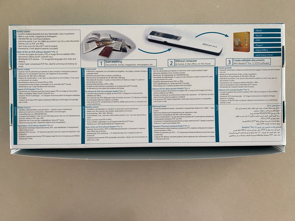 Scanner portatil Iris ScanBook 3