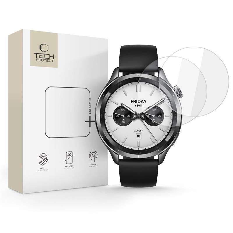 Szkło Hartowane Tech-Protect Glass Fit+ 2-Pack Xiaomi Watch S4 Clear