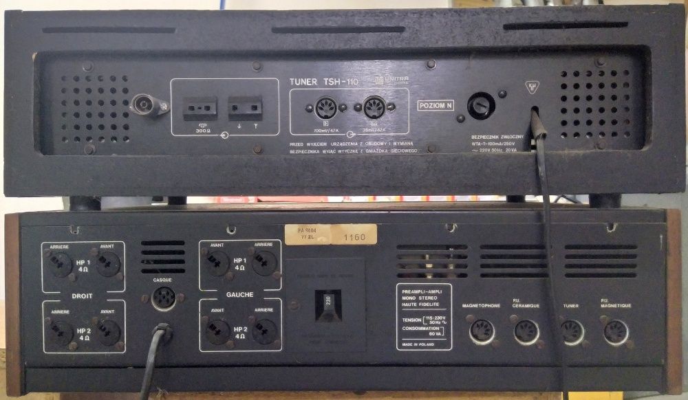 Tuner TSH-110 Unitra Diora + Wzmacniacz PA 9604 Continental Edison