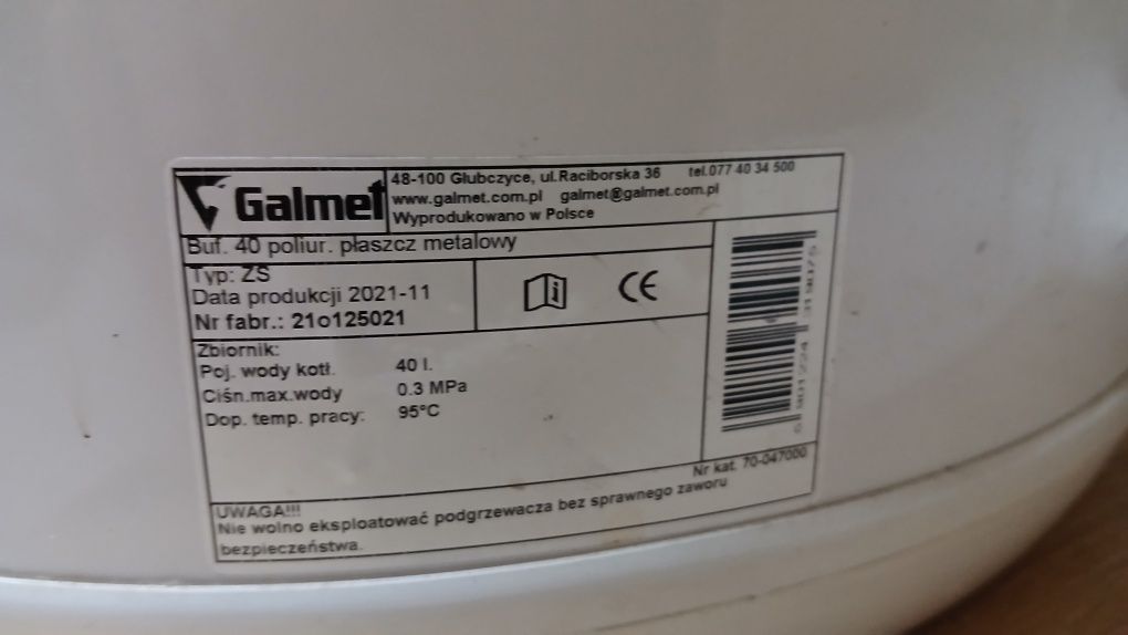 Sprzedam bufor 40 litrów pojemności