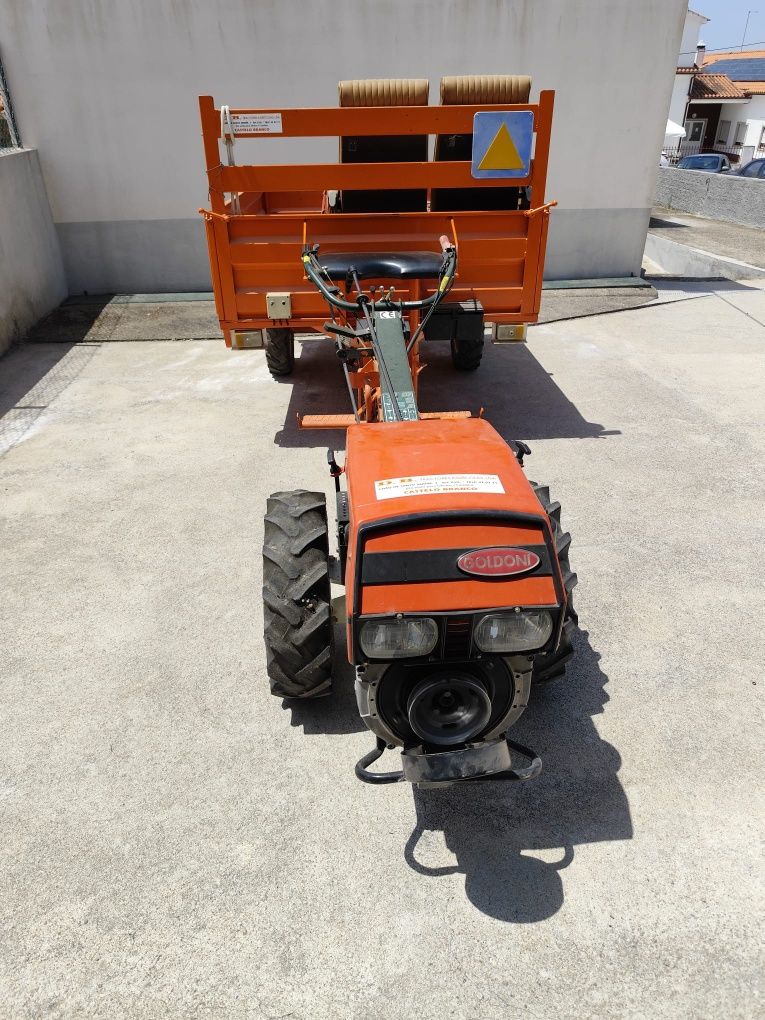 Motocultivador com atrelado Goldoni super special 140