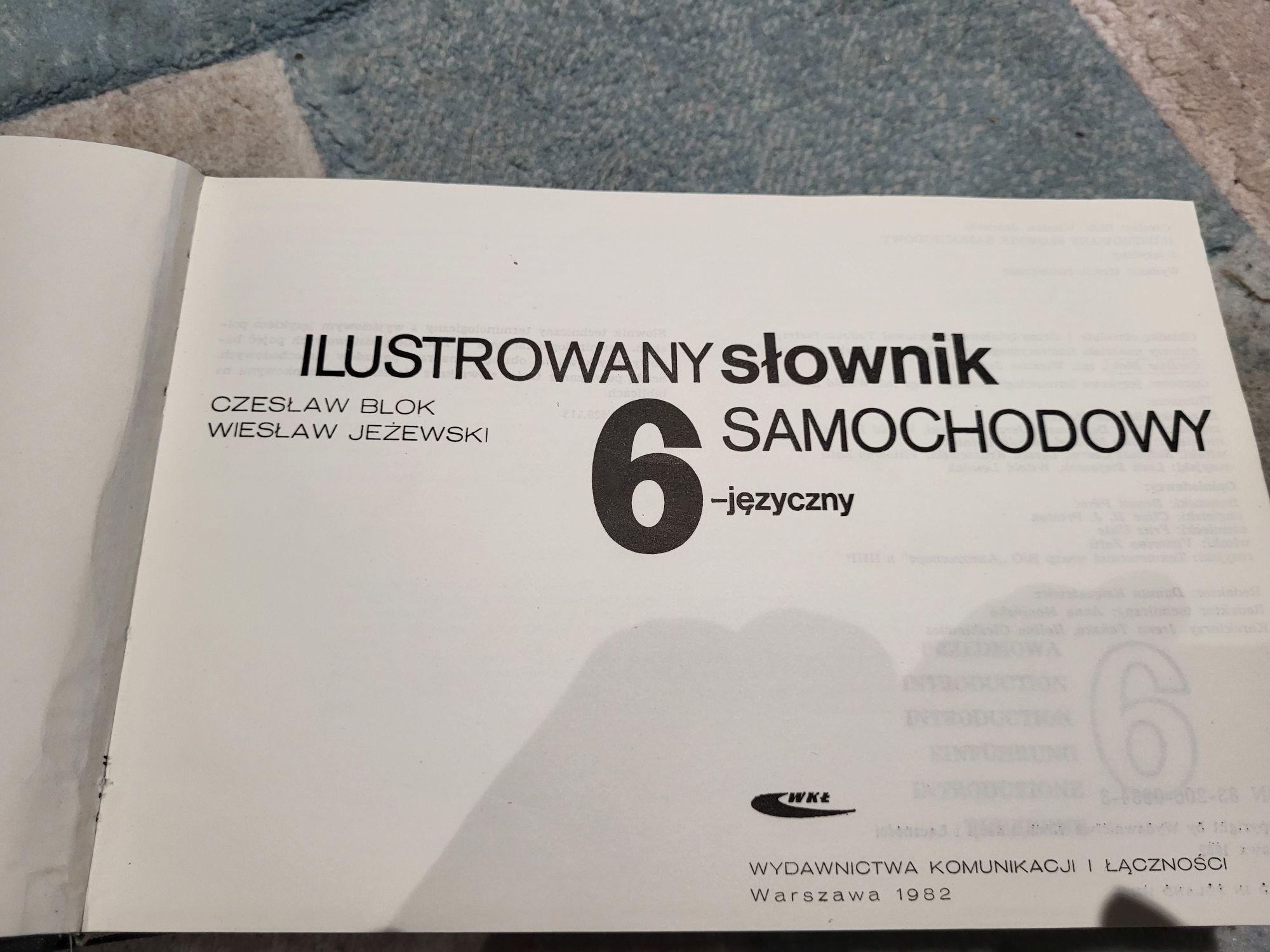 Ilustrowany słownik samochodowy  6 języków