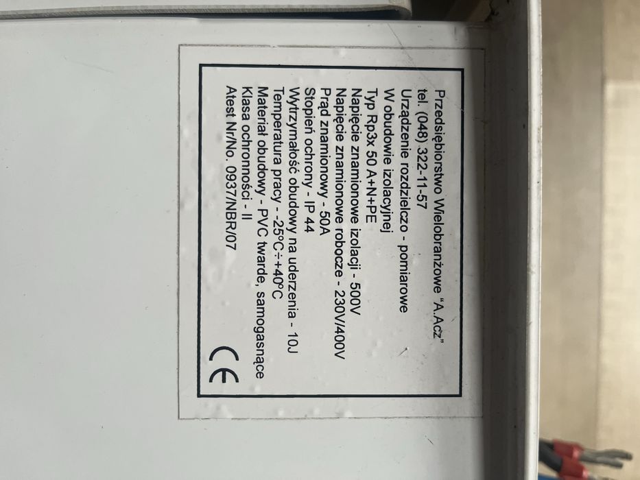 Skrzynka prądowa - elektryczna - budowlana, rozdzielnica