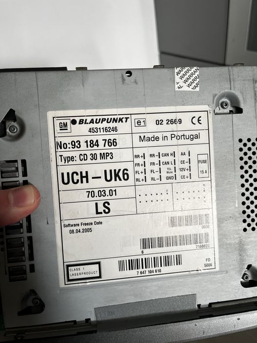 Radio samochodowe Opel CD30 mp3