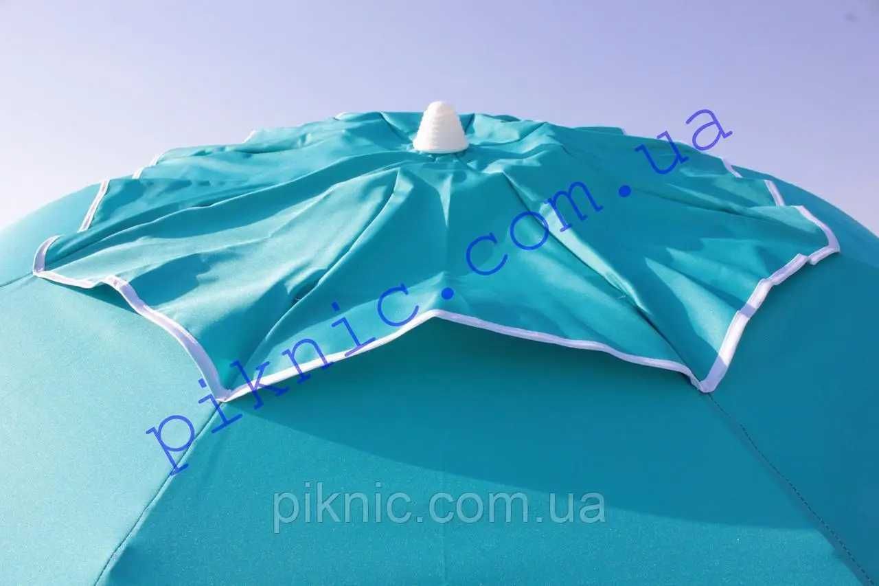 Пляжний зонт 1,8 м клапан і нахил Парасолька для пляжу Бірюза