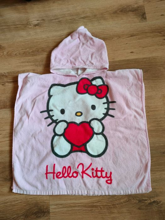 Ręcznik plażowy dziecięcy z kapturem Hello Kitty