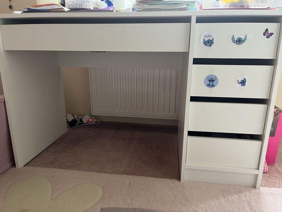 Meble ikea eket biale dab jasny szafki szuflady polka biala
