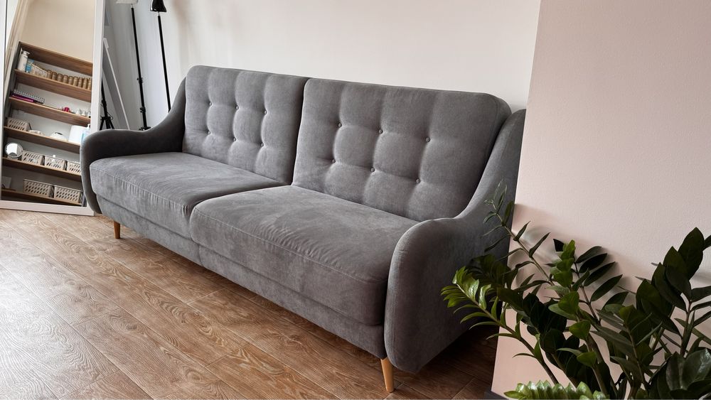 Ліжко-диван прямий ADK Теон К3 сірий 2200x920x950 мм