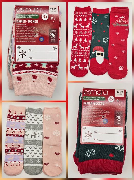 Новорічні шкарпетки/ новогодние носки esmara, livergy