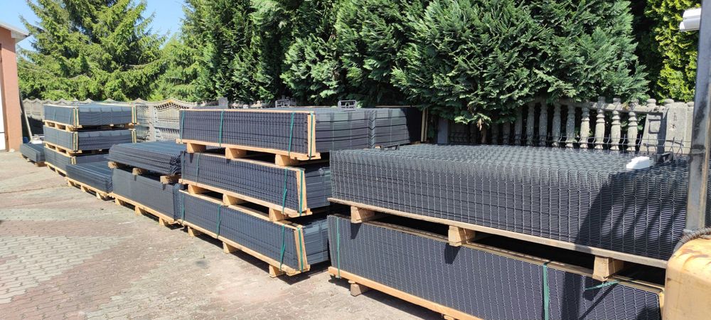 Ogrodzenia panelowe 3D 123 153 Grafit Antracyt 4mm podmurówka