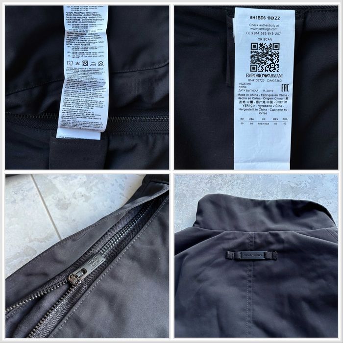 Чоловіча куртка Emporio armani нова армані оригінал чорна 50 L