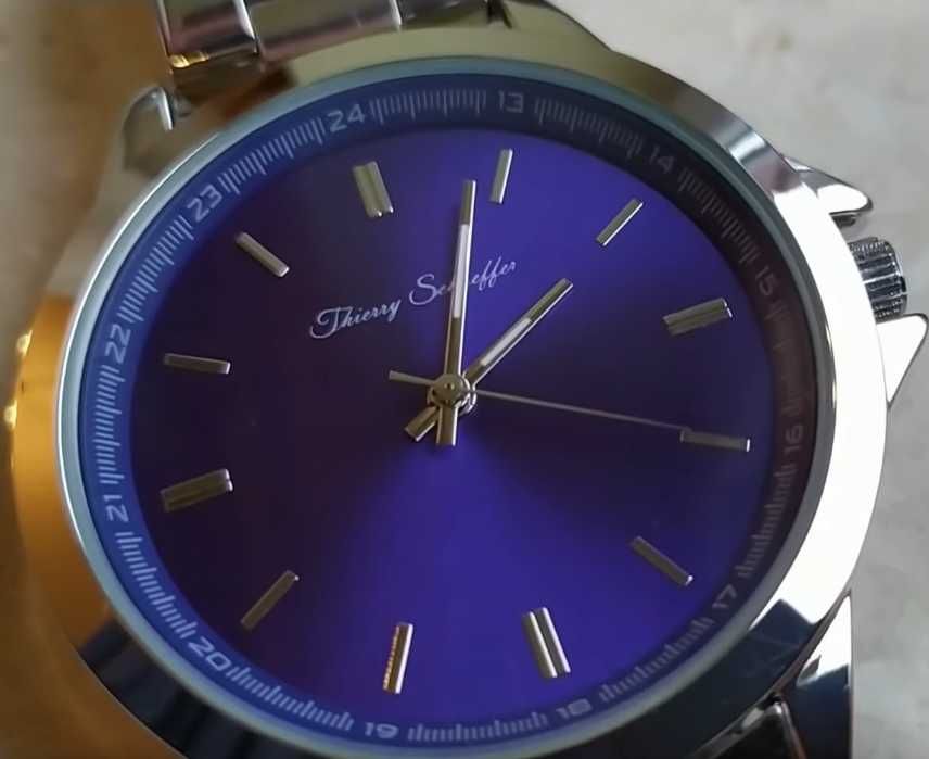 NOWY elegancki zegarek męski THIERRY SCHAEFFER z bransoletką