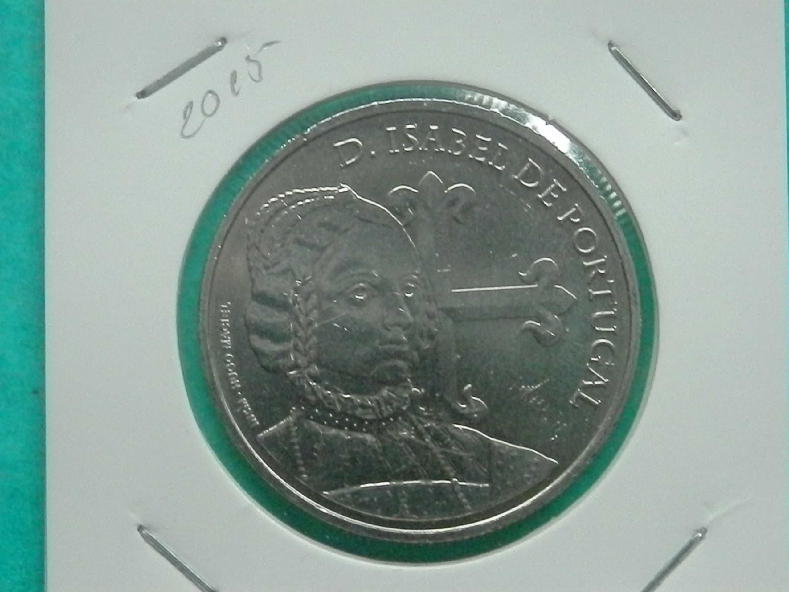 1222 - Euro: 5,00 euros 2015 "Isabel de Portugal", por 5,50