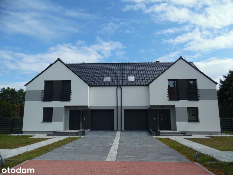 Bliźniak z garażem - Duża Działka 950 m kw
