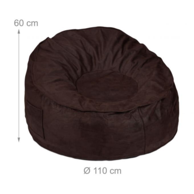 Beanbag o wyglądzie zamszu XXL