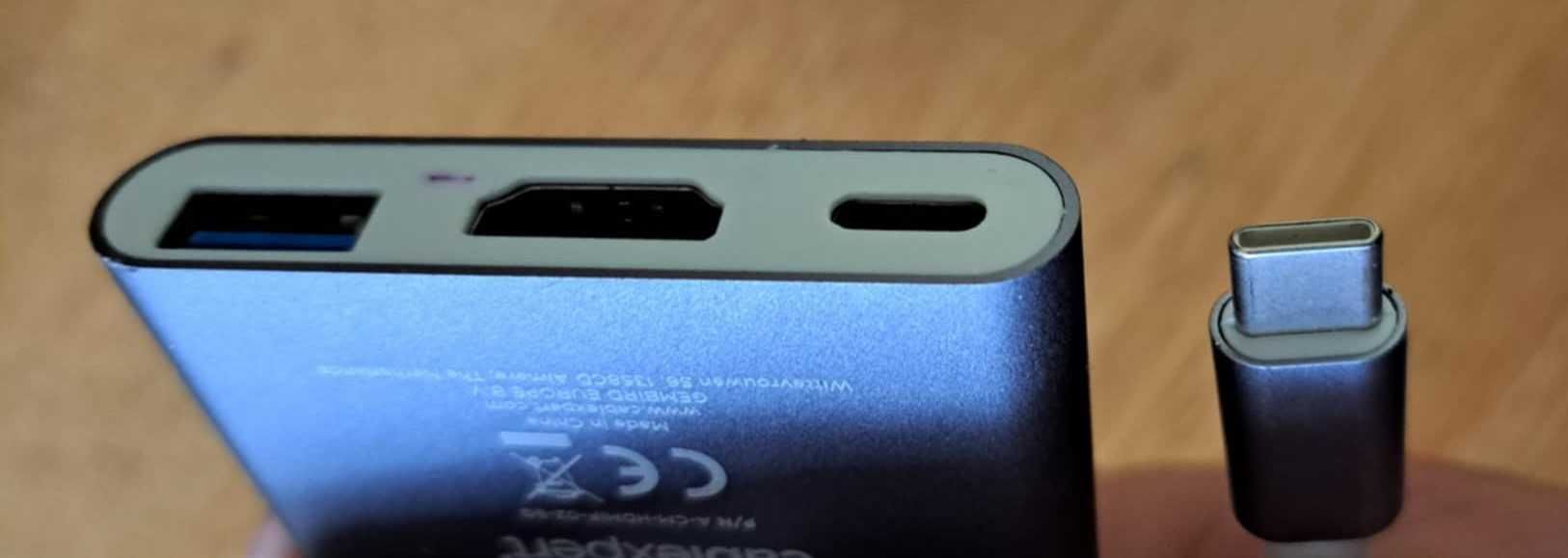 Adapter USB typ C srebrny USB C, USB A 3.0