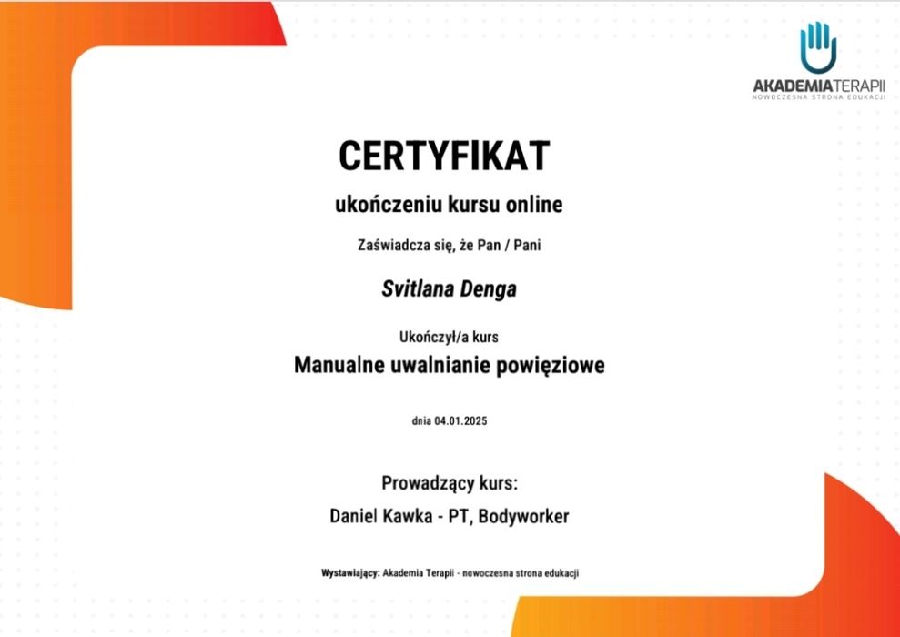 Masaż prozdrowotny w Łodzi