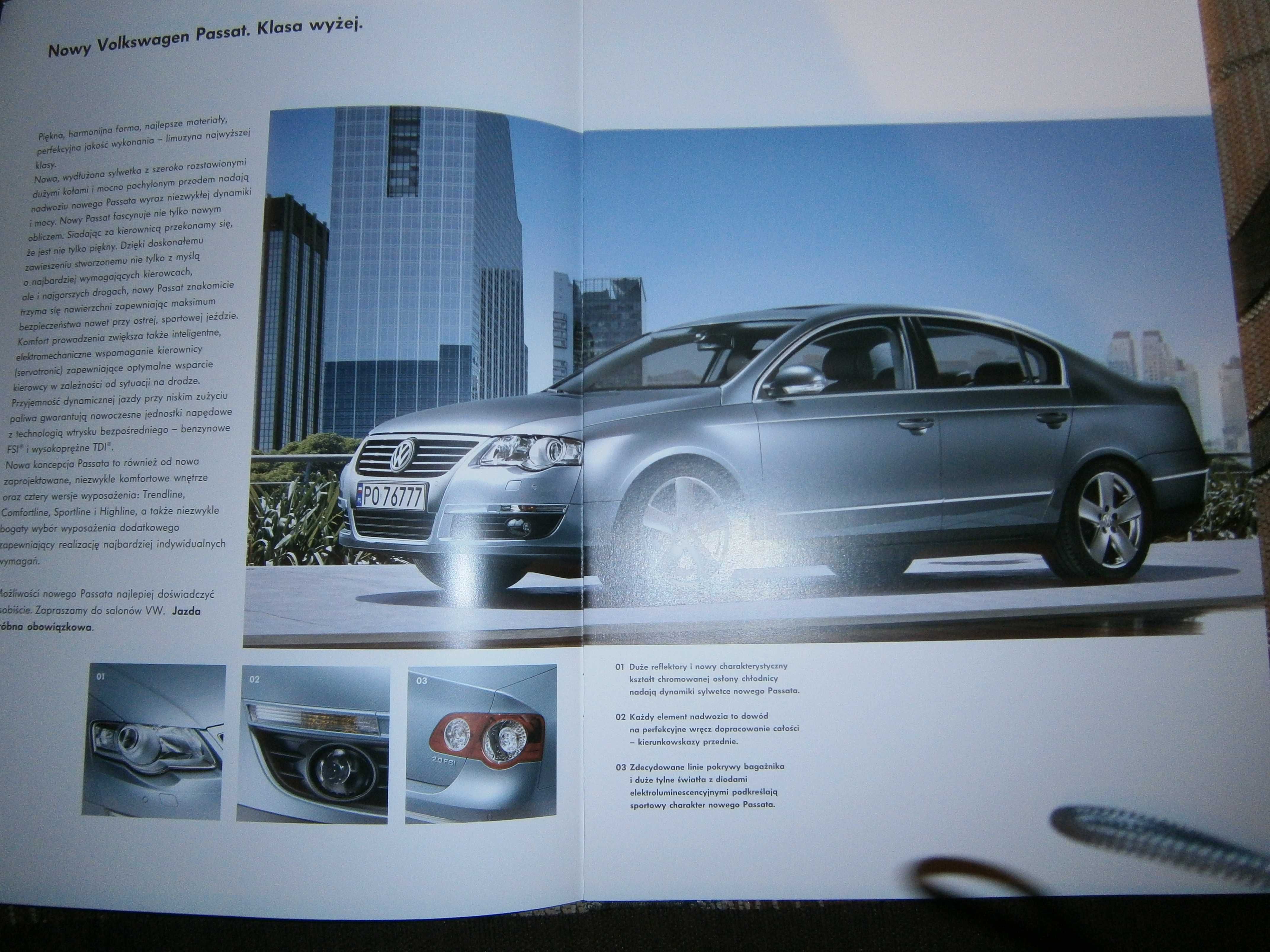 Folder prospekt VW PASSAT  B 6