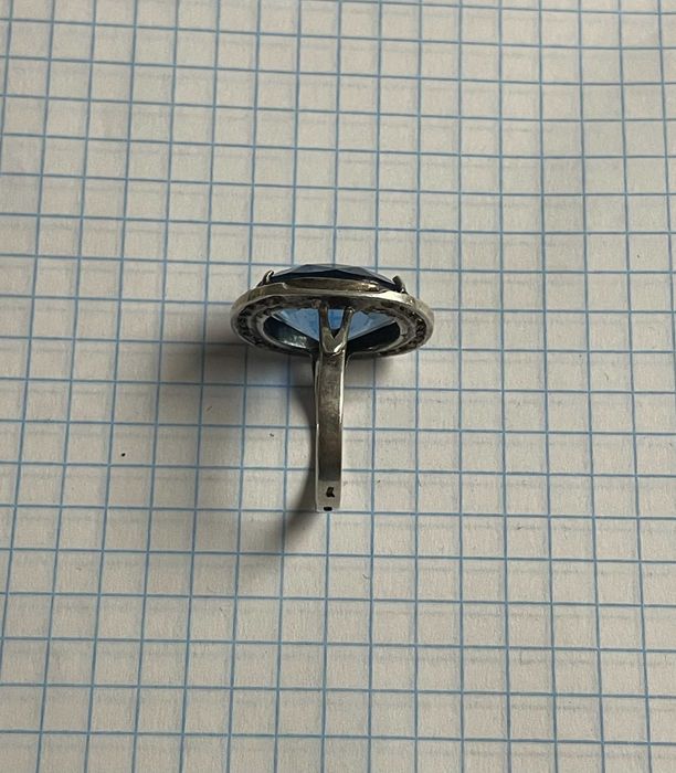 Серебряное кольцо 925 пробы и золото 375 пробы