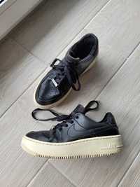 Czarno białe skórzane buty Nike Air Force 1 damskie 38
