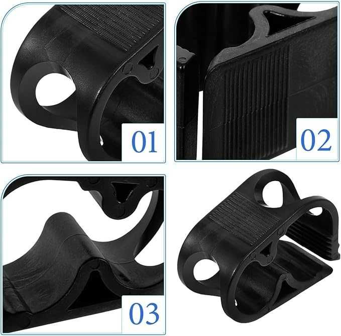 5 x Opaski zaciskowe do węży przewodów wody regulowane czarne SOLUSTRE