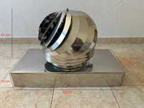Girândola D250 com base retangular inox Nova