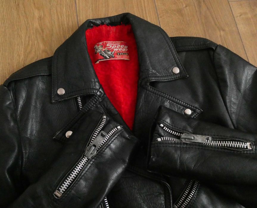 Kurtka skórzana męska SPEEDWEAR 70s skóra PILOTKA ramoneska M