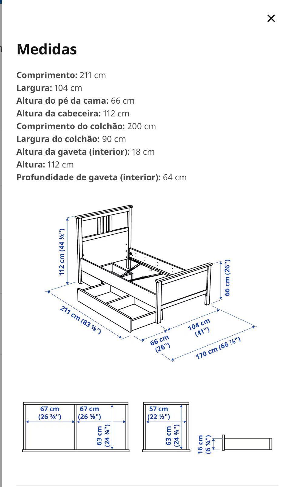 Cama Solteiro Hemnes Ikea