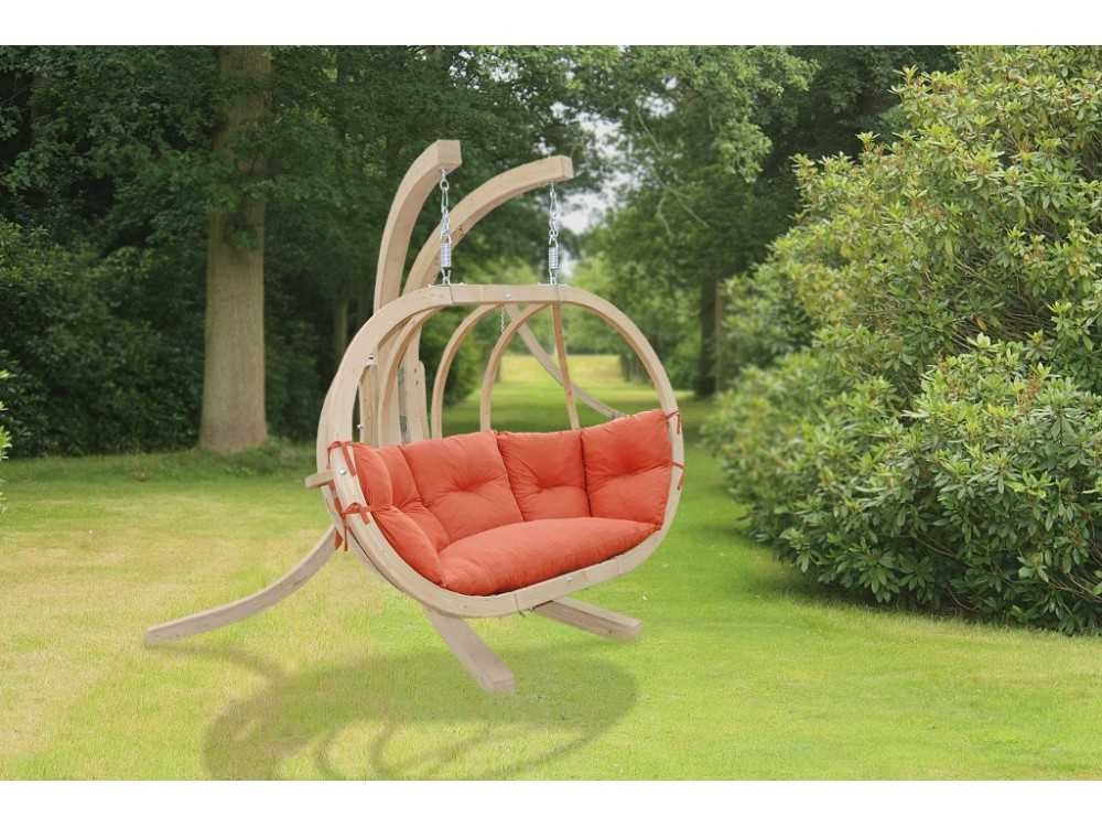 Kosz KACPER 2osobowy,fotel ogrodowy,drewniany,z poduchą,WYSYŁKA GRATIS