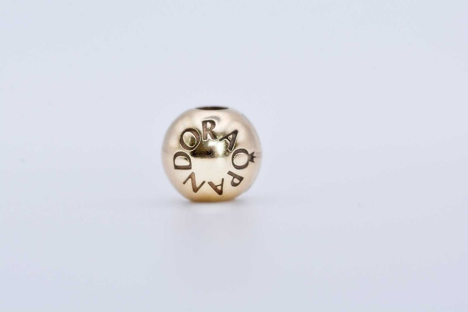 ORYGINALNY charms 3,32G Pandora 585 klips Signature Logo