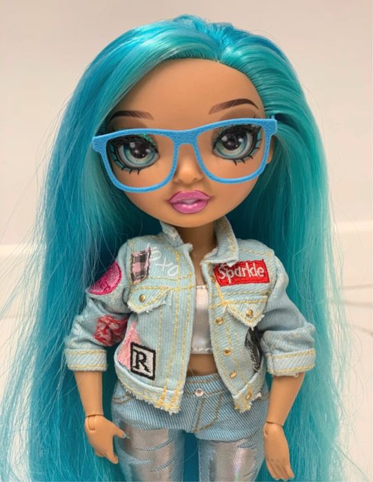 Okulary dla lalki rainbow high niebieskie oprawki klasyczne