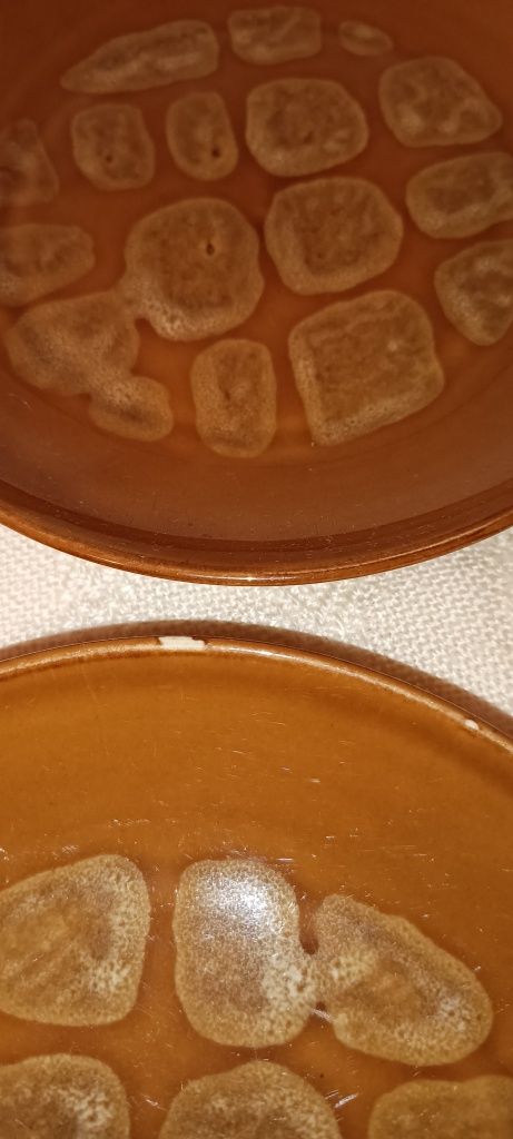 Talerz deserowy bakterie porcelit Pruszków prl