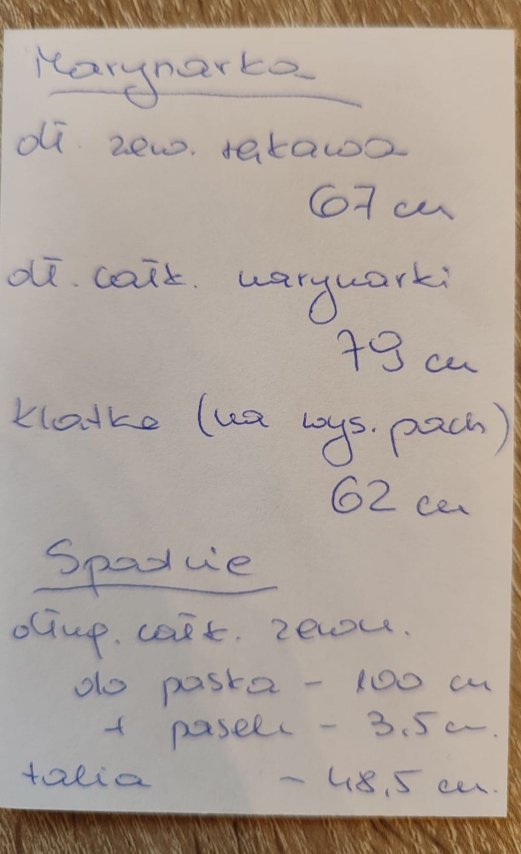 Garnitur Szyty na za zamówienie rozm XL