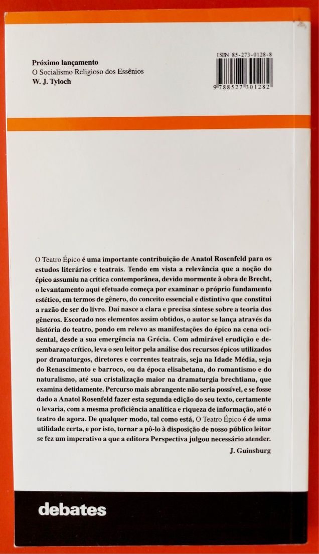 Teatro ÉPICO / Anatol Rosenfeld