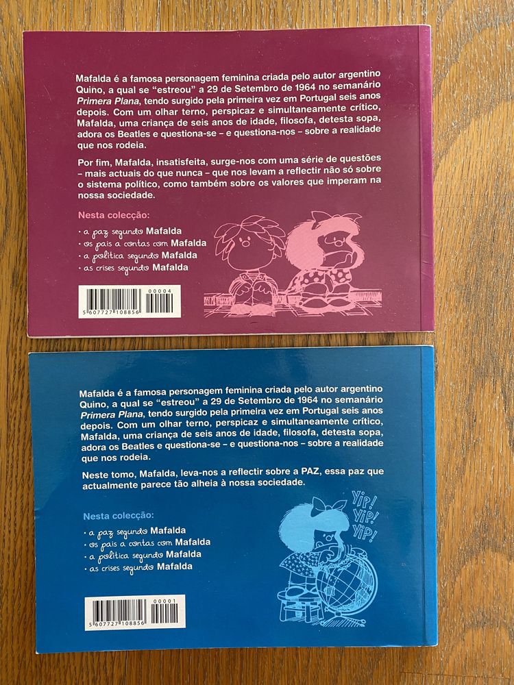 2 livros da Mafalda