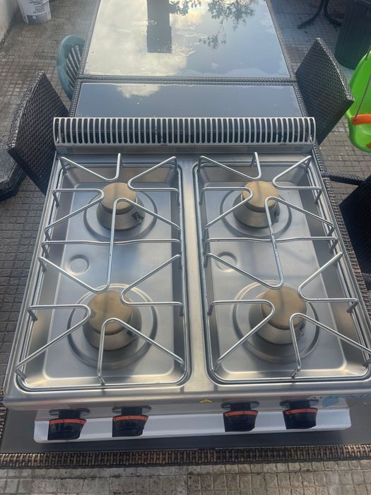 Fogão Industrial MAGNUS 4 Bicos – NOVO em Aço Inox