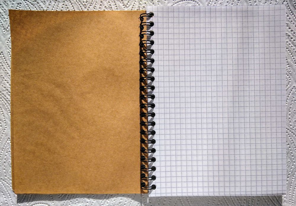 записник на спіралі 96 аркушів В6 блокнот на пружині Kraft