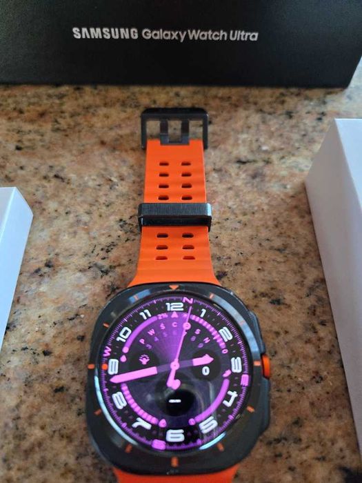 Smartwatch Samsung Galaxy Watch Ultra tytan + pomarańcza