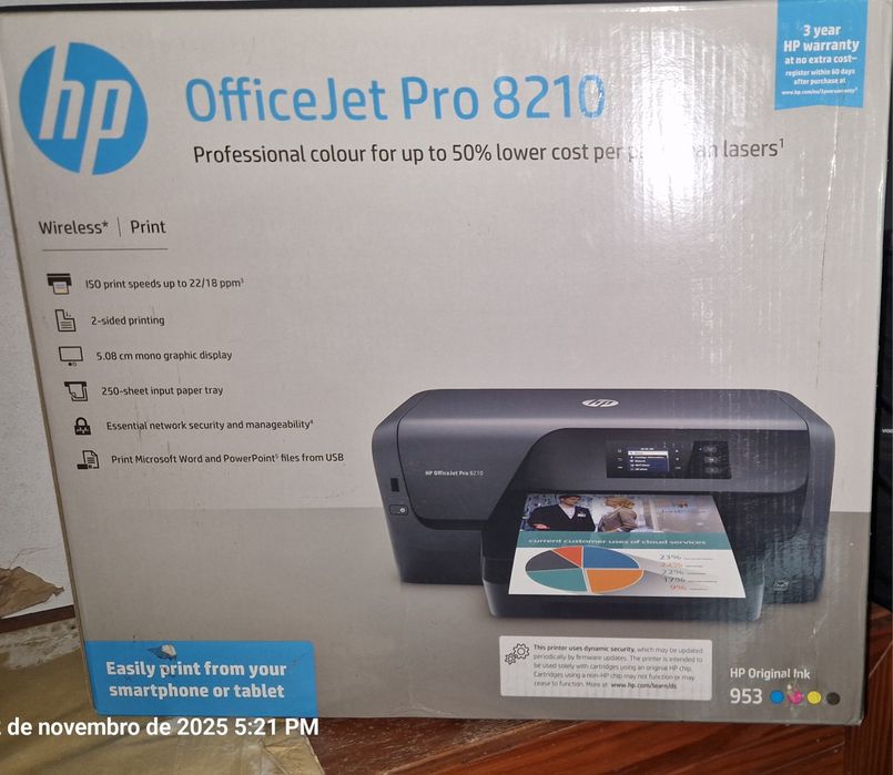 Impressora nova HP OfficeJetPro 8210