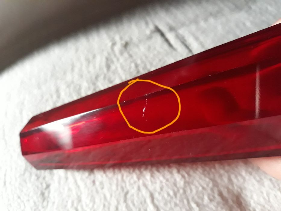 Wazon Murano Sommerso, szkło rubinowe