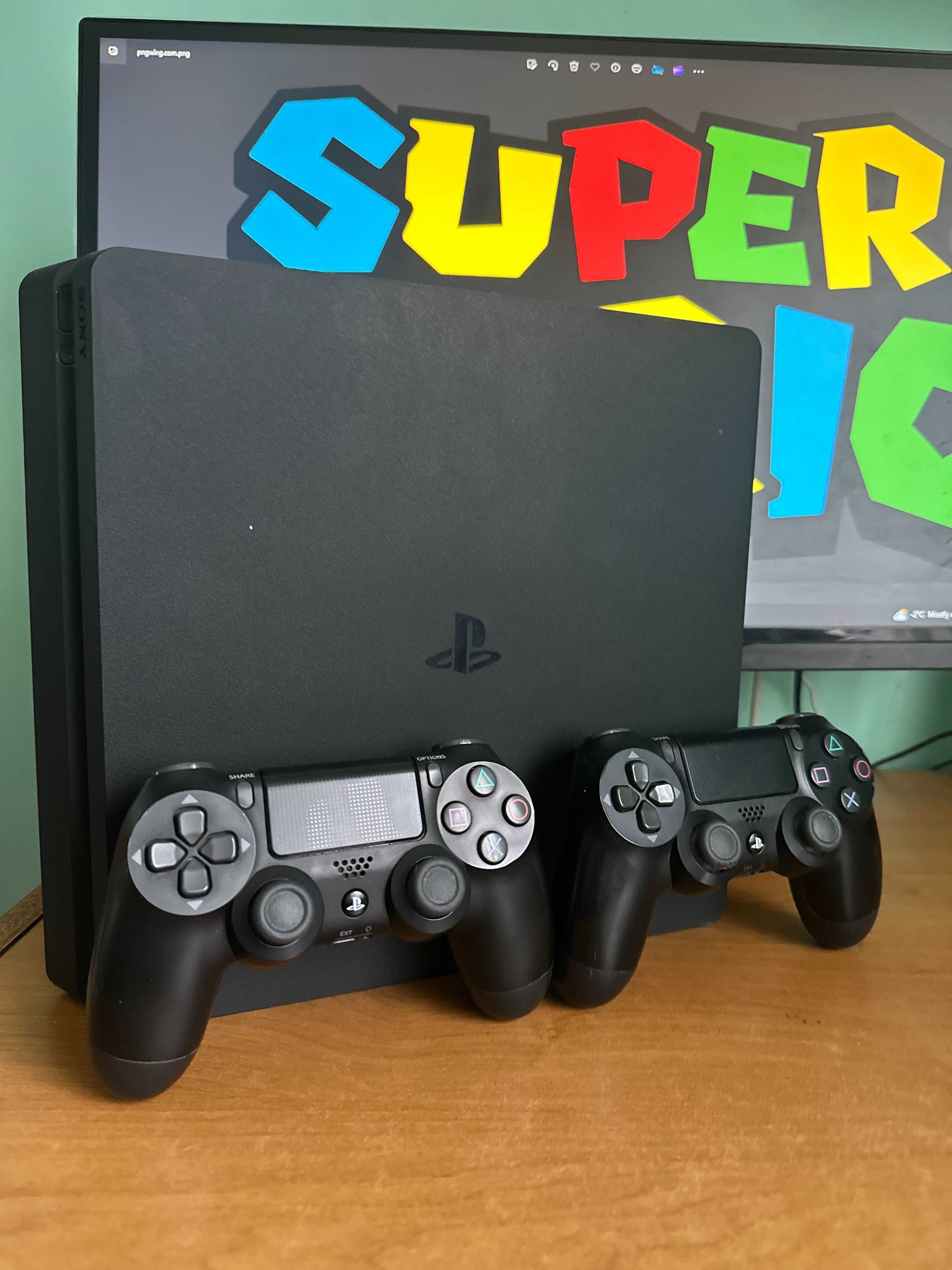 Sony PlayStation 4 Slim 1TB+2 геймпада+игри