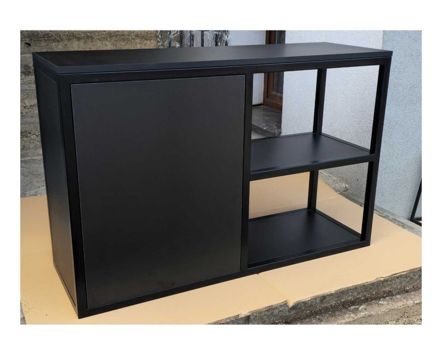 Szafka akwariowa z zabudową – stalowa konstrukcja loftowa na wymiar