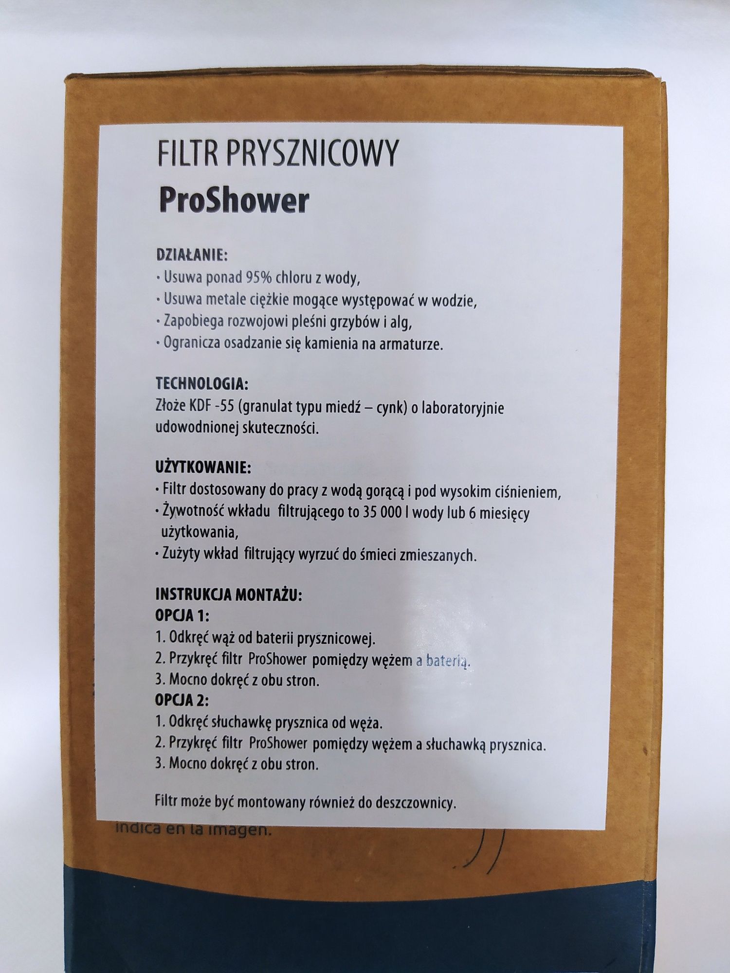 Filtr prysznicowy ProShower T1s