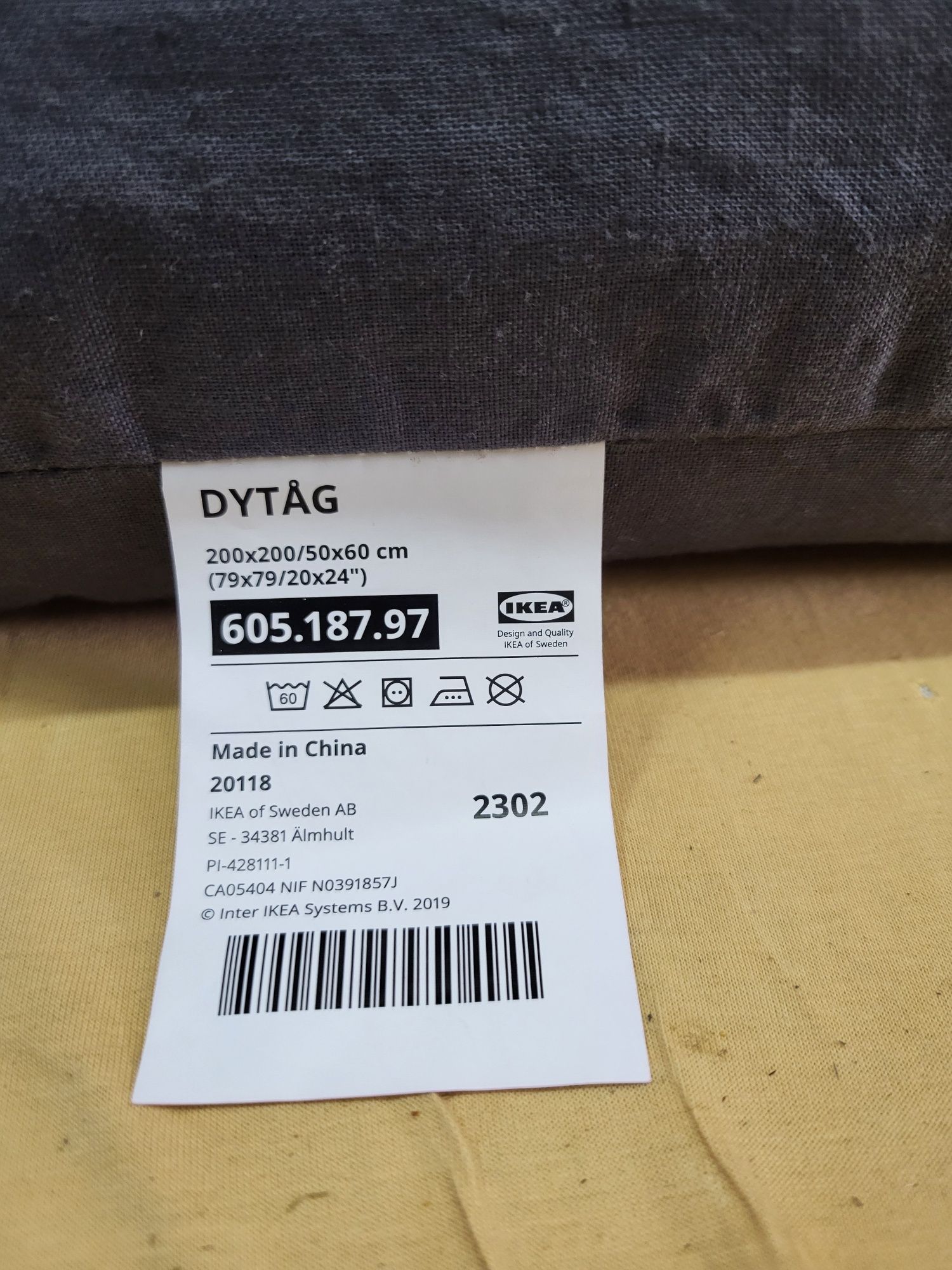 Ikea DYTAG 200x200+2 poszwki 100% Len FABRYCZNIE NOWA cena z wysyłką !