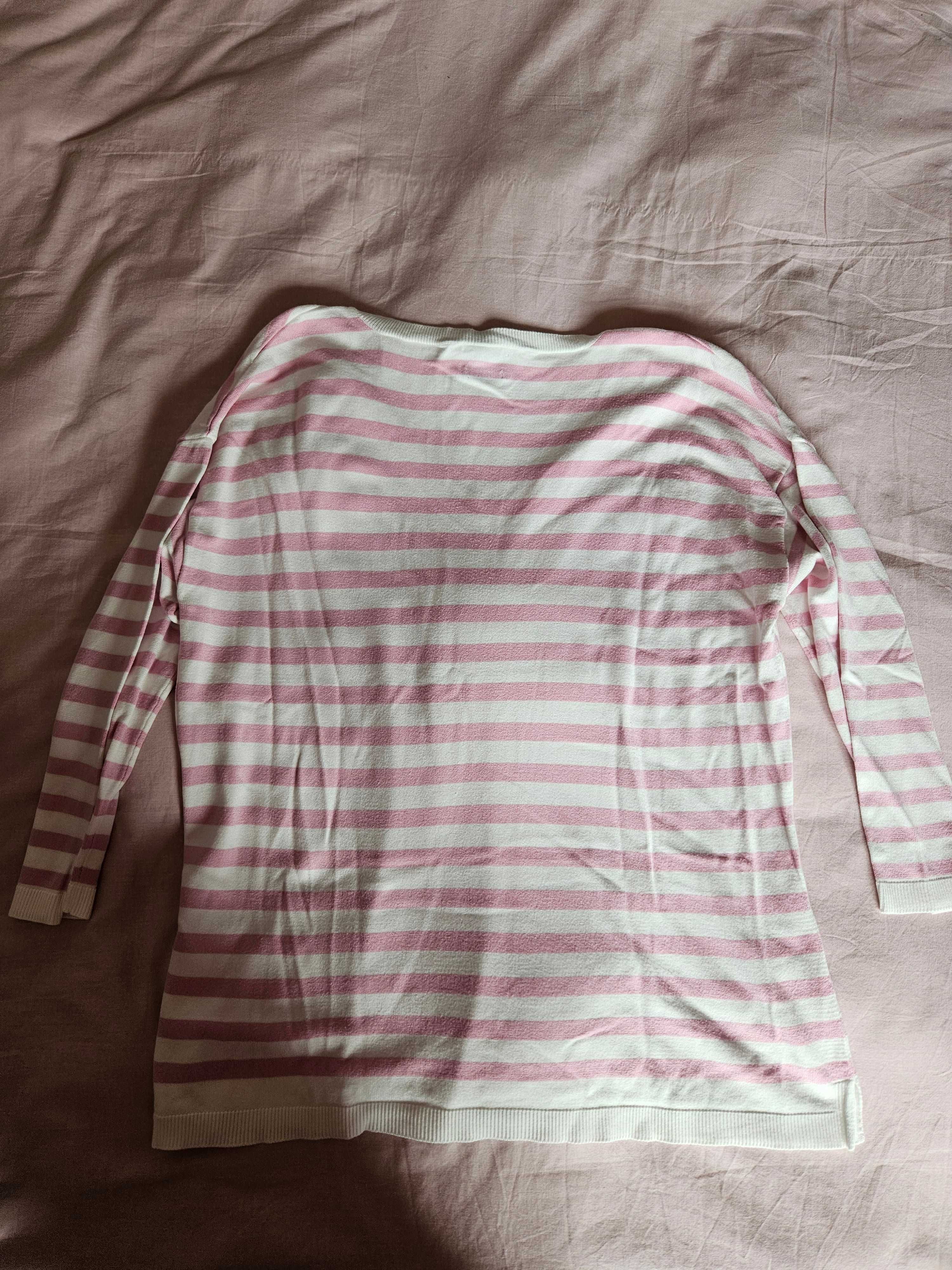 Camisola cor-de-rosa e branca da Massimo Dutti