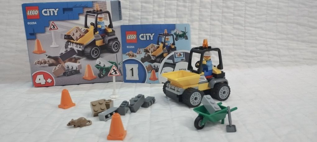LEGO City 60284 Pojazd do robót drogowych KOMPLETNY 100%