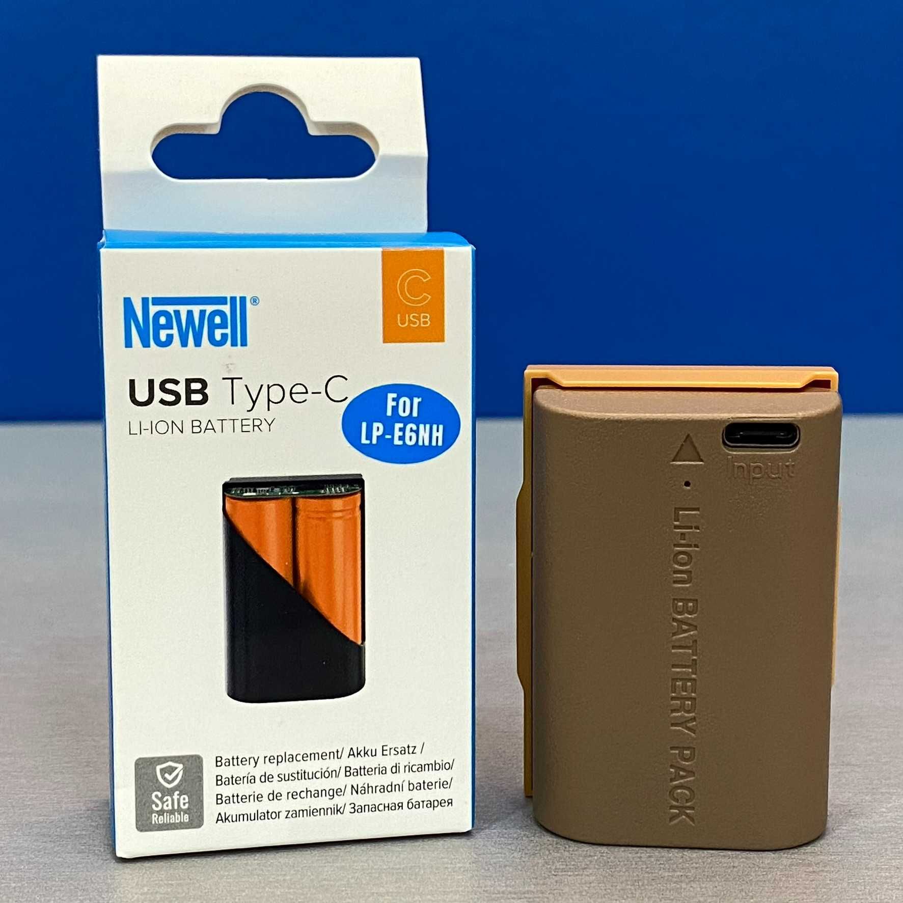 Bateria Newell USB Type-C - Canon LP-E6NH (5D/6D/90D/EOS R5/R6) - NOVA