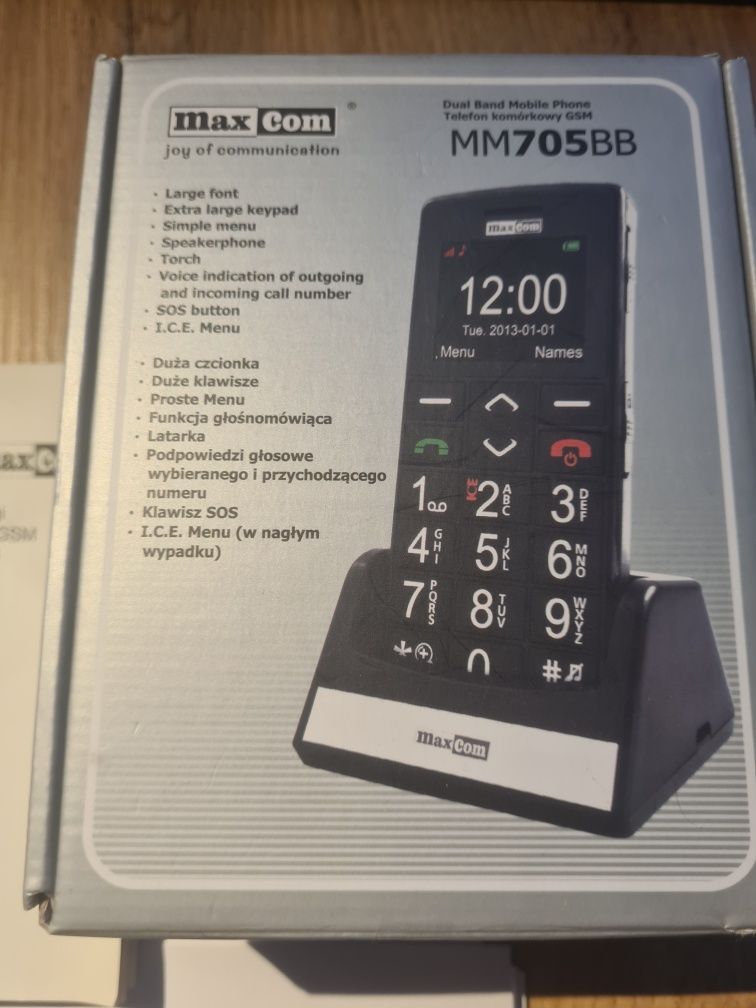 2 x telefon MaxCom MM705BB, jeden prawie sprawny