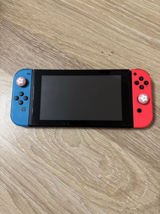Nintendo Switch Blue and Neon Red